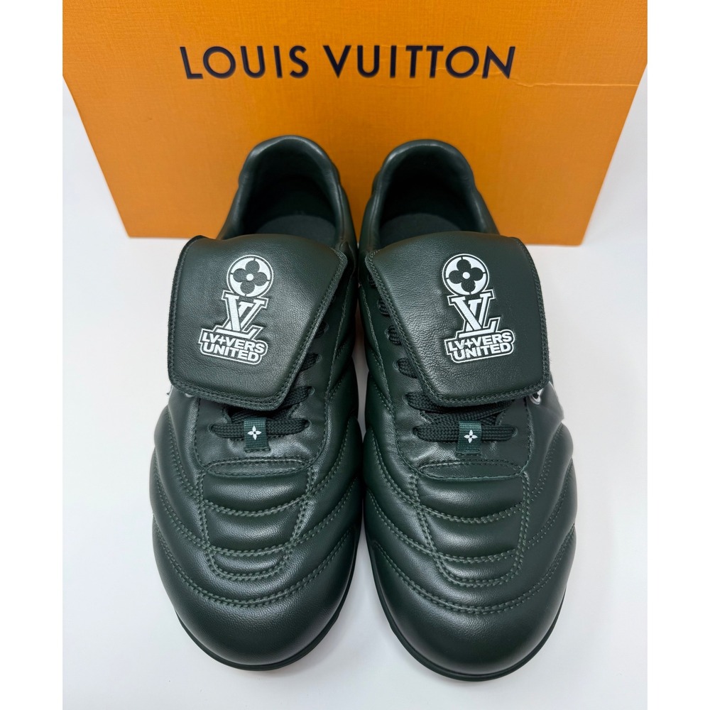 Louis Vuitton Footprint Soccer Sneaker Green Fits 9 US 7 LV - Picture 7 of 10